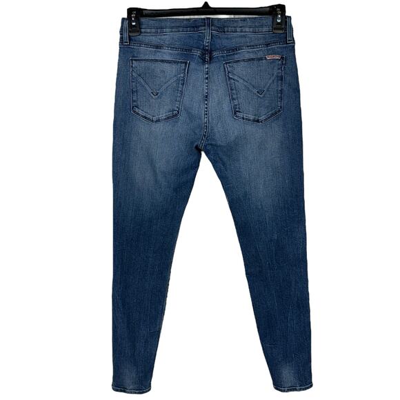 Hudson SZ 30 Nico Ankle Skinny Jeans Mid-Rise Stars Stretch Zip-Fly Pockets Blue - Picture 7 of 10
